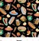 Benartex Thanksgiving Falling For Gnomes Treats On Black 100% Cotton Fabric Price per Yard